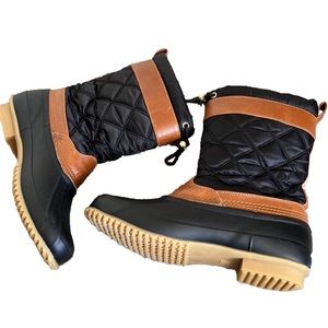 Women’s Snow Rain Duck Rubber Boots Navy Blue Size 9